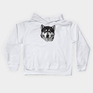 Alaskan Malamute Dog Kids Hoodie